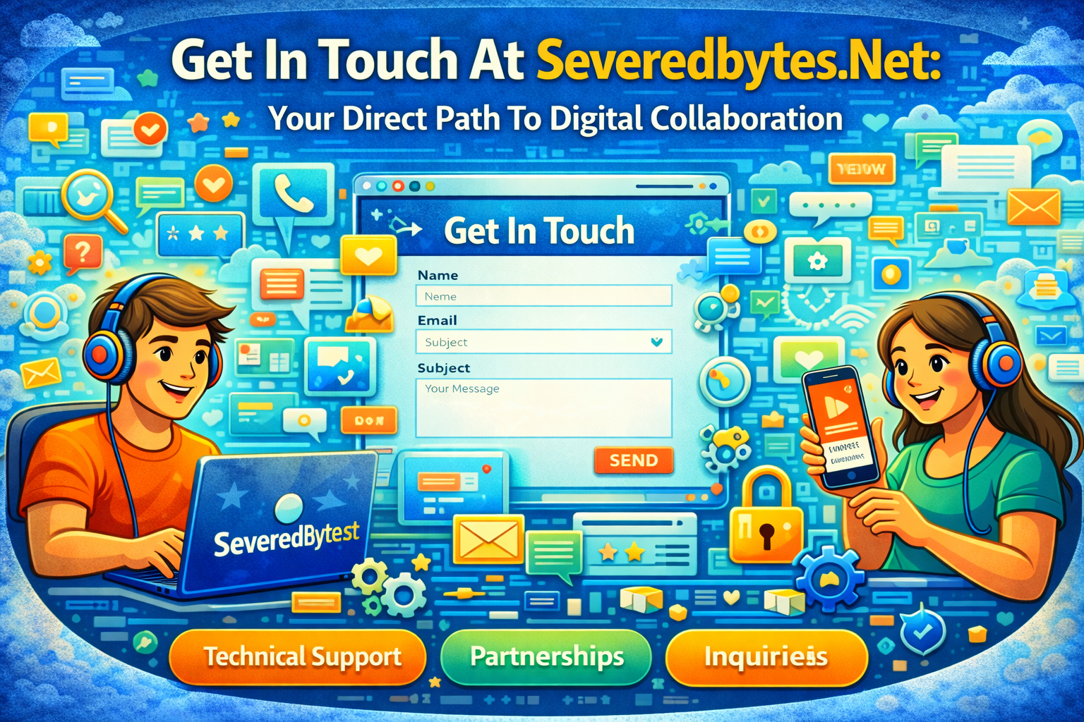 get in touch in severedbytes.net
